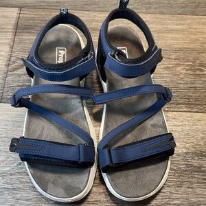 Propet comfort Navy Strap Sandals woman’s size 9 wide (j67)